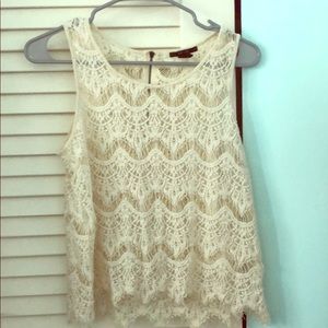 Forever 21 lace top cover up festival top